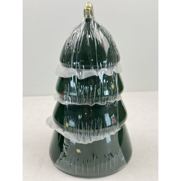 Stackable Ceramic Christmas Tree Measuring Cups 1/4 To 1 Cup Green Holiday NEW - Picture 2 of 9